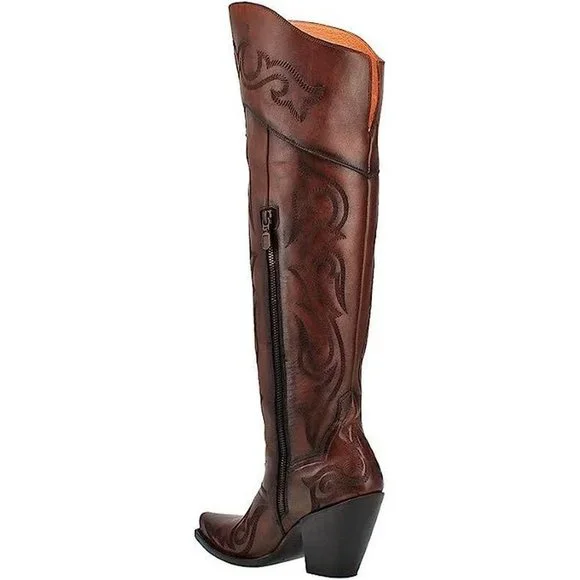 Dan Post Women's Seductress Western Boots - Snip Toe  22" Tall - Picture 10 of 12